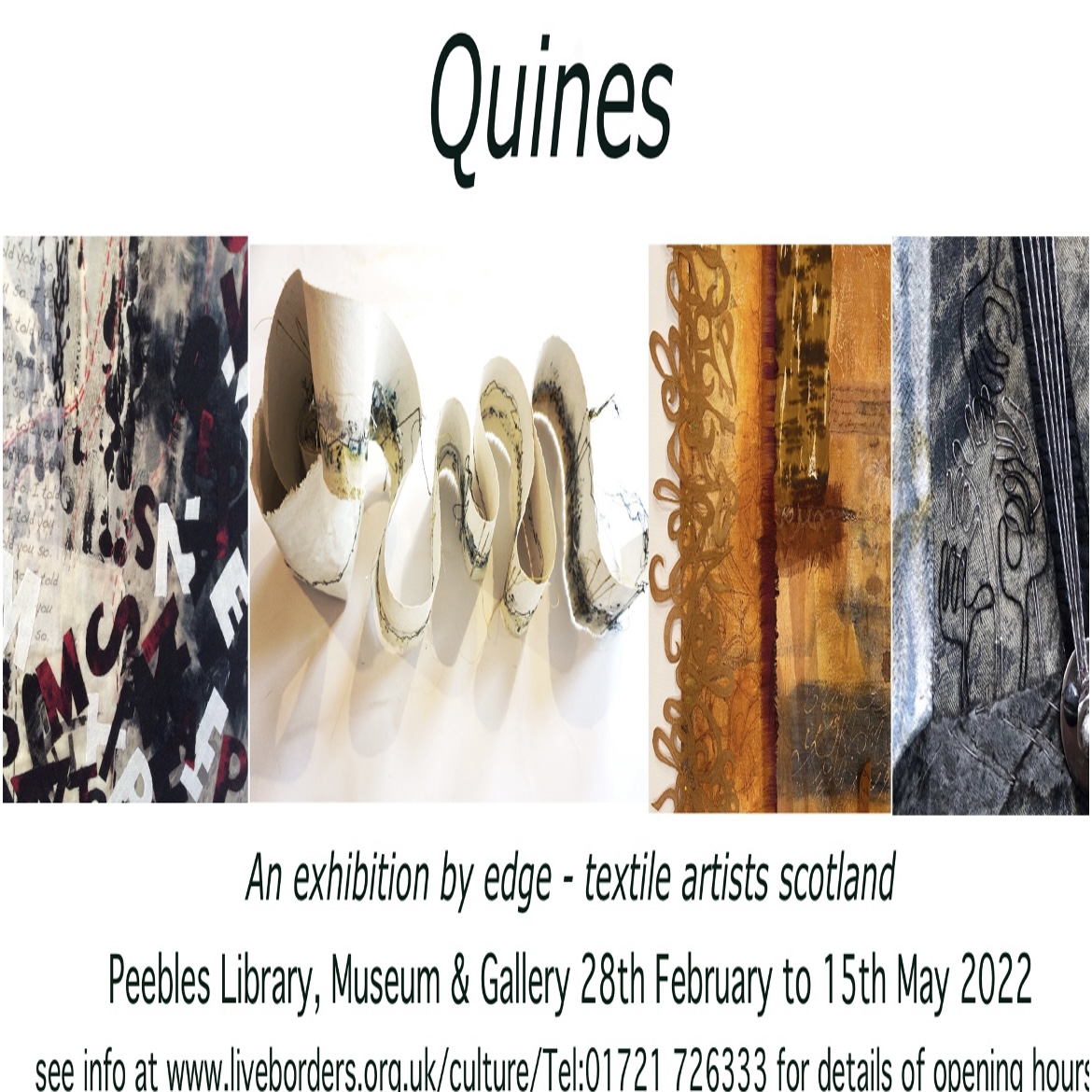 Quines an exhibition of textiles inspired by poetry